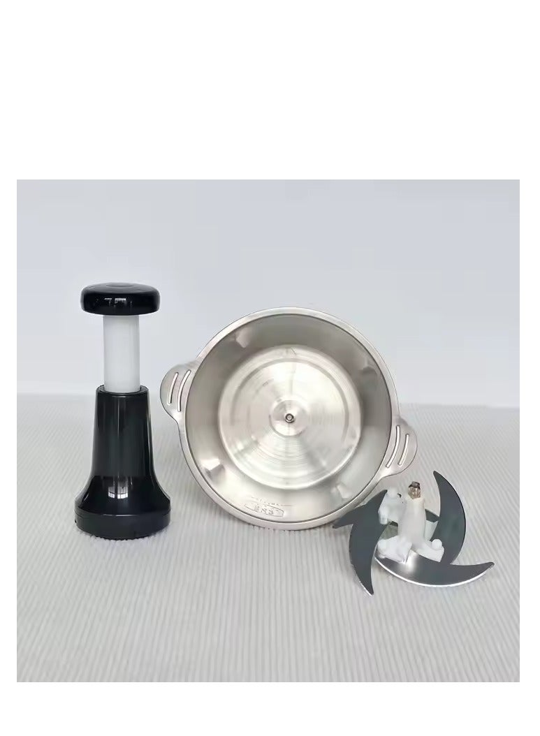 كبة استانلس تقطيع يدوية لتقطيع اللحوم والبصل والثوم سعه 2لتر متعدد الالوان - Image 2