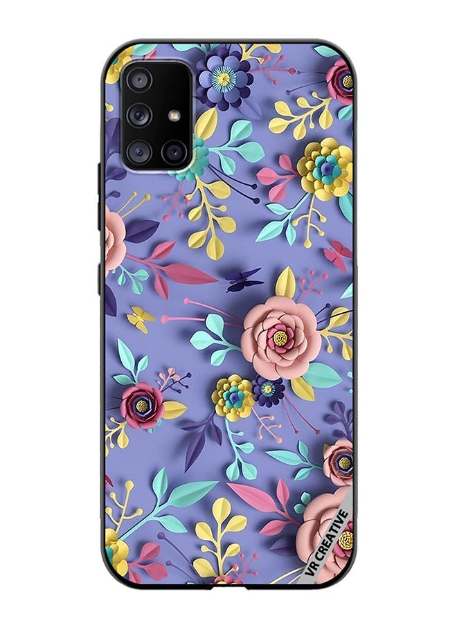 VR CREATIVE Protective Case Cover For Samsung Galaxy A51 5G Flower Design Multicolour - Image 1