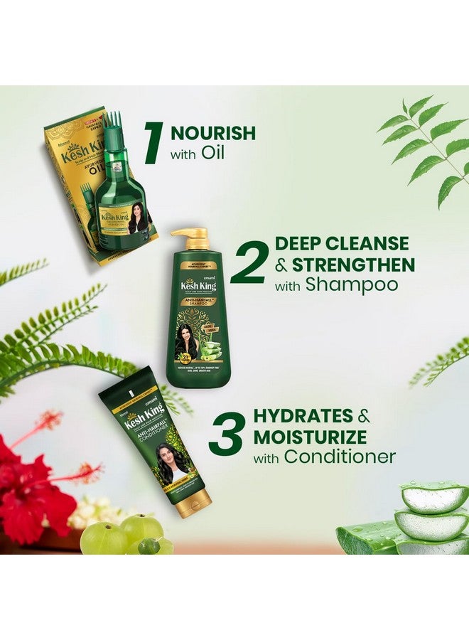 Kesh King شامبو الأيورفيدا المضاد لتساقط الشعر يقلل من تساقط الشعر بـ 21 مكونًا طبيعيًا مع فوائد الصبار والبرينجراجا والأملا للحصول على شعر ناعم ولامع وحريري 1000 مل - Image 4