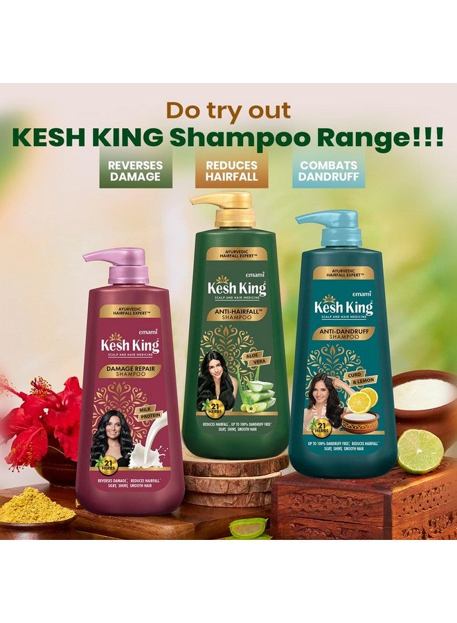 Kesh King شامبو الأيورفيدا المضاد لتساقط الشعر يقلل من تساقط الشعر بـ 21 مكونًا طبيعيًا مع فوائد الصبار والبرينجراجا والأملا للحصول على شعر ناعم ولامع وحريري 1000 مل - Image 5