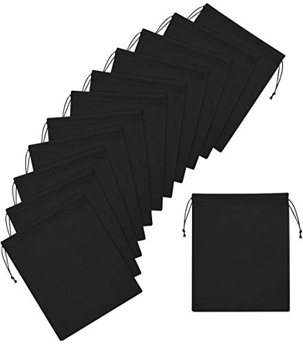 DR Cotton Blend Drawstring Bags for Storage, Pantry, Wardrobe, Shoes (10 x 12 inch - 12 pack) - Image 1
