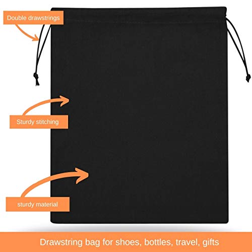 DR Cotton Blend Drawstring Bags for Storage, Pantry, Wardrobe, Shoes (10 x 12 inch - 12 pack) - Image 4