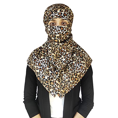 Switchon Female Rayon Anti Pollution Full Face Scarf Uv Sun Rays Protection Scarf For Women - Free Size (Brown) - Image 1