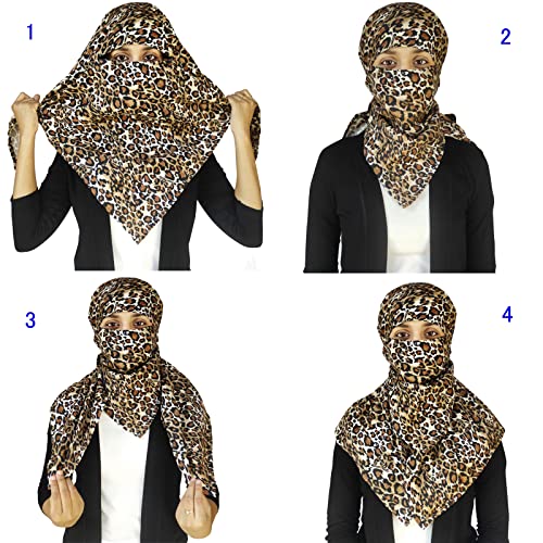 Switchon Female Rayon Anti Pollution Full Face Scarf Uv Sun Rays Protection Scarf For Women - Free Size (Brown) - Image 2