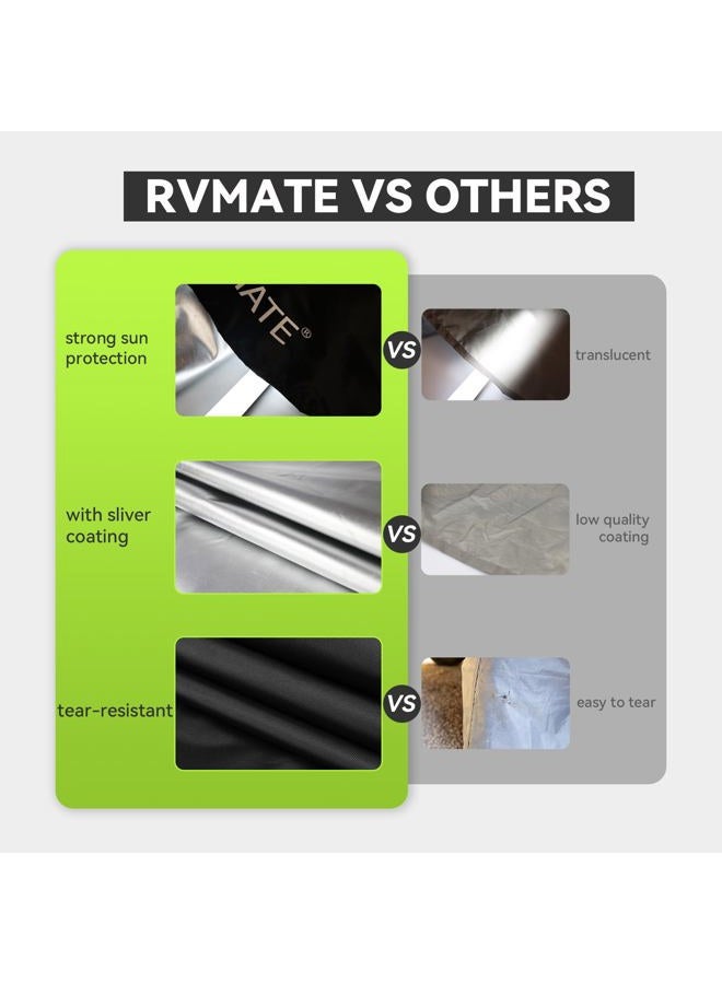 RVMATE RV Tire Covers, Dual Axle Wheel Cover (2 Pack) Fits 27"-30" Diameter Tires, Waterproof Anti-UV 420D Oxford Black Dual Tire Covers RV Accessories for RV/Truck/Trailer - Image 4