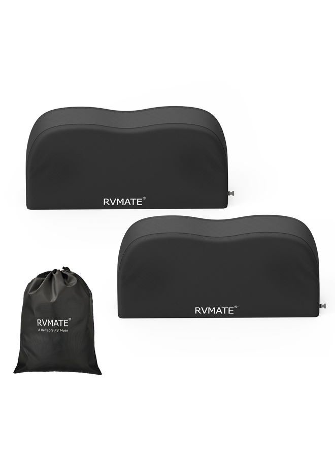 RVMATE RV Tire Covers, Dual Axle Wheel Cover (2 Pack) Fits 27"-30" Diameter Tires, Waterproof Anti-UV 420D Oxford Black Dual Tire Covers RV Accessories for RV/Truck/Trailer - Image 1