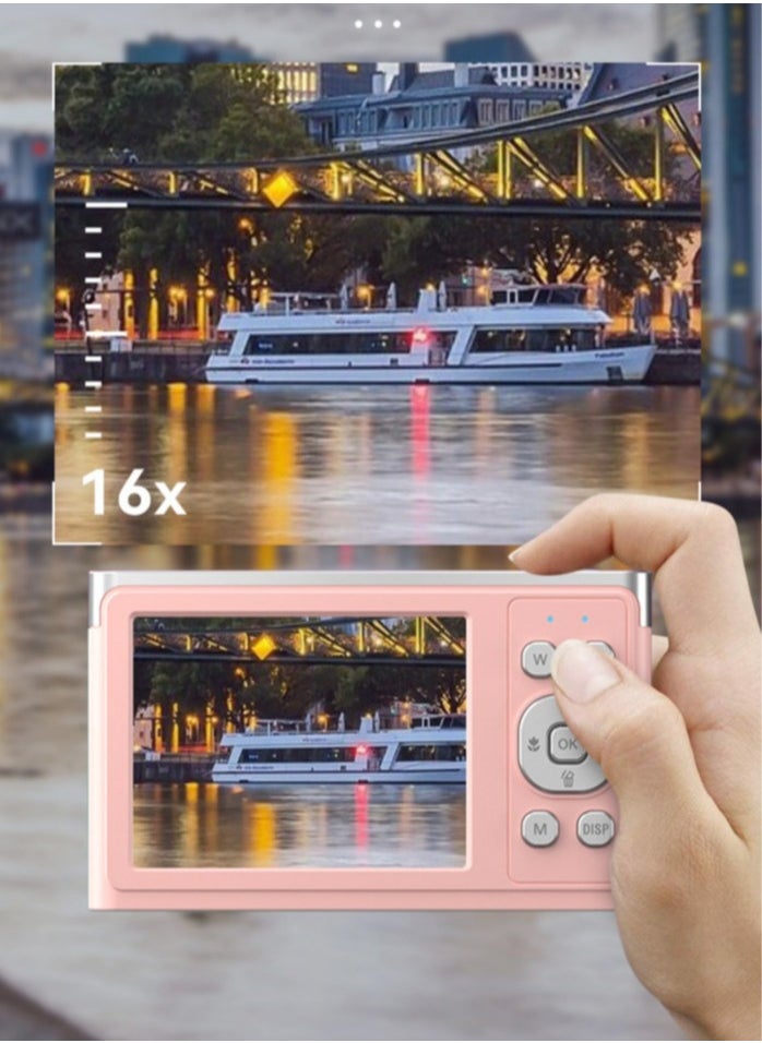 Generic - Compact 4K Digital Camera Video Camcorder 50MP 2.88Inch IPS Screen Auto Focus 16X Zoom Anti-shake Face Detact Smile Capture Built-in Flash with 32G Memory Card - Image 1