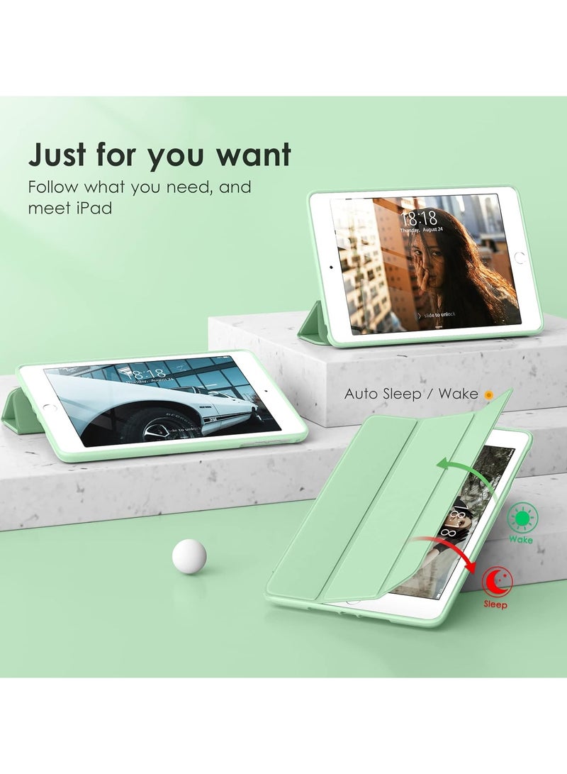 DUSALA Case for iPad Mini 5 Generation 2019/ Mini 4 3 2 1, with Pencil Holder, Slim Stand Protective Cover with Clear Transparent Back Shell for iPad mini 5  Tablet, Support Auto Wake/Sleep, (Green) - Image 5
