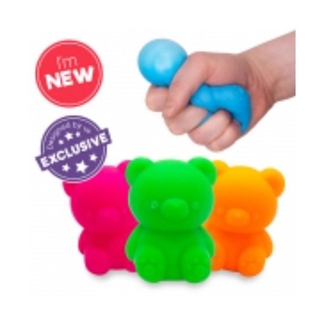 Tobar Neon Squishy Bear Scrunchems, Fruit-Scented Sensory Toy, Durable & Fun, Age 3 (Assorted) - Image 5