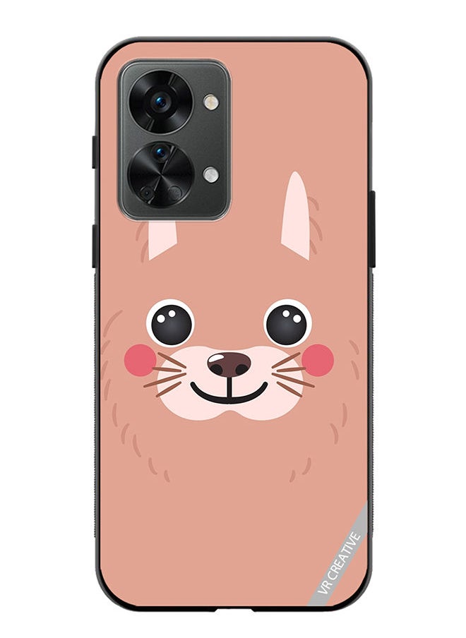 VR CREATIVE Protective Case Cover For OnePlus Nord 2T Lama Cartoon Face Design Multicolour  - Image 1
