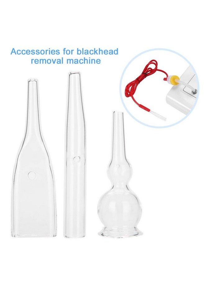 Agatige - 3Pcs Vacuum Glass Tube Kit Blackhead Removal Facial Suction Pore Vacuum Cleaner For Face Cleanser Blackhead Removal Machine Microdermabrasion Machine Accessories - Image 1