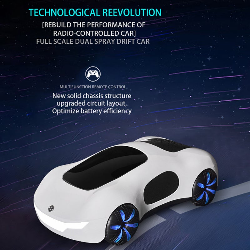 Remote Control Drift Car With Spray Mist Blue 2.4Ghz RC Stunt Car - Gesture Sensing Watch Included For Kids - Image 4