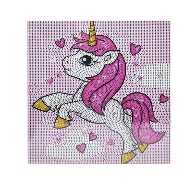 MFH DIY Diamond Painting Kit for Kids Diamond Art Supplies Arts and Crafts Painting with Tool Diamond Painting Art Kits for Children DIY Desk Decor Unicorn  - Image 1