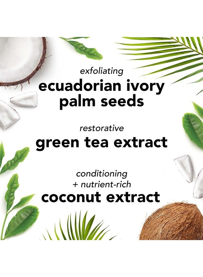 MARIO BADESCU Botanical Exfoliating Scrub for All Skin Types, Face Scrub with Ivory Palm Seeds & Green Tea Extract, Gentle Exfoliating Face Wash, 3.4 Fl Oz