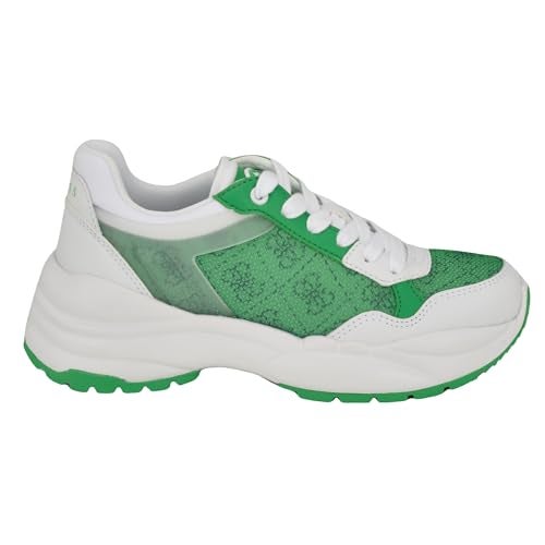 GUESS Women's Samra Sneaker, Kelly Green/White 310, 6.5 - Image 5