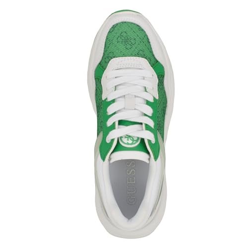 GUESS Women's Samra Sneaker, Kelly Green/White 310, 6.5 - Image 2