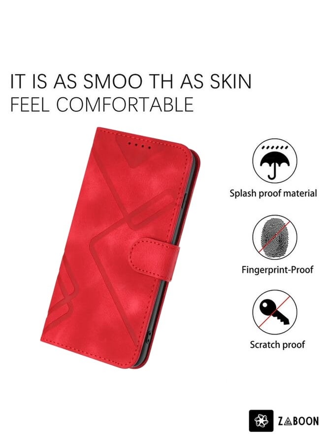 Green Tiger - For Honor 20S Russia /20 lite Russia  Line Pattern Skin Feel Leather Phone Case(Red) - Image 1