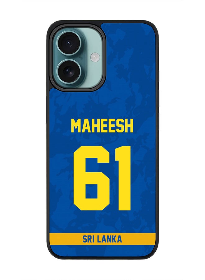 Stylizedd For iPhone 16 Case [Compatible with MagSafe] Slim Magnetic cover Phone Case iPhone 16 -Sri lanka Maheesh Theekshana Jersey No 61 - Image 1