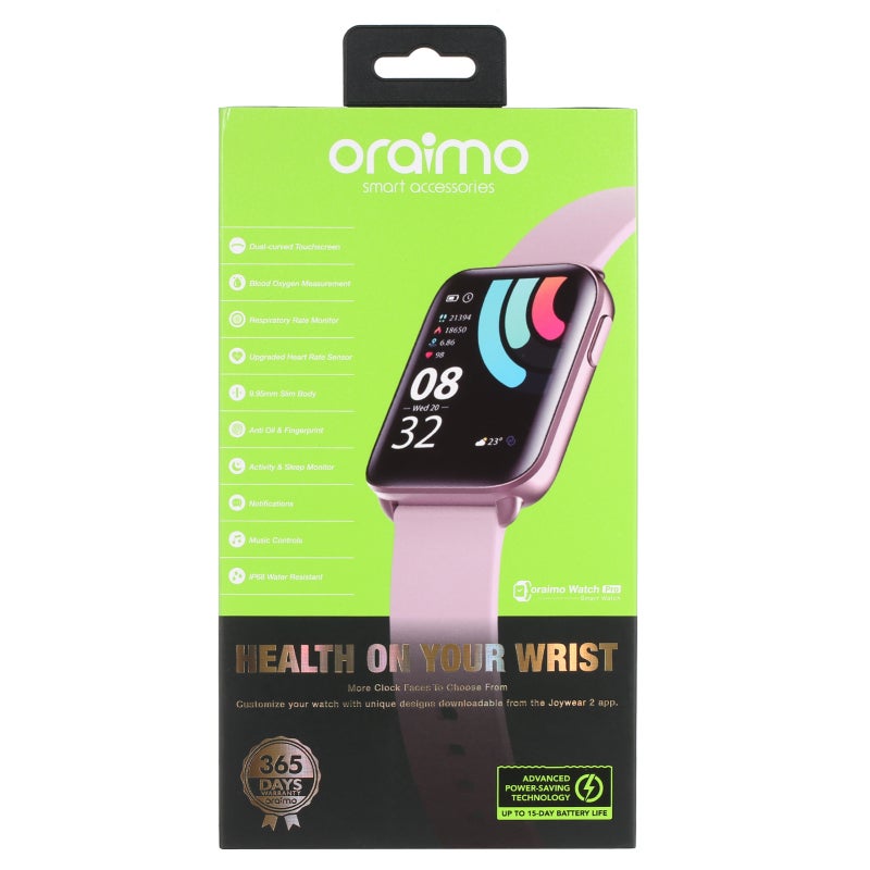 OSW-16P Oraimo 1.69'' IPS Screen IP68 Waterproof 24 Sports Mode Rate/Sleep Monitor Smart Watch Pro - Image 4