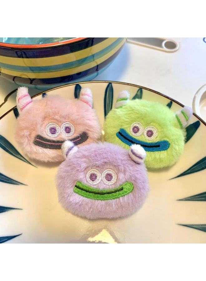 Cute Plush Monster Cartoon Hair Monster Bag Scarf Shoes And Socks Accessories Accessories Girl Doll Funny Accessories-Color:Little Green Monster  - Image 3