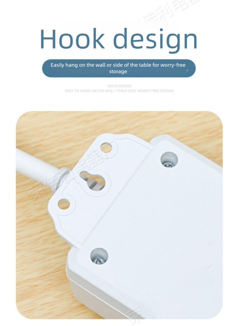 UK Plug Power Strip with 3 Separate Switches & Charging Ports - Image 3