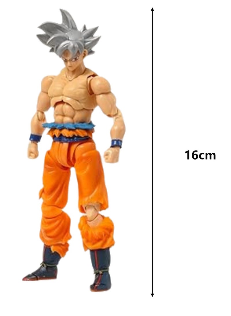 Ultra Instinct White Goku Sun Wukong Model Joints Movable Boxed Figure Desktop Ornaments  - Image 2