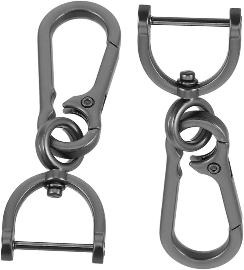 Metal Car Keychain Clip 2pcs with Carabiner Key Ring for Men and Women Waist Hanging Key Holder and Small Accessories - Image 1