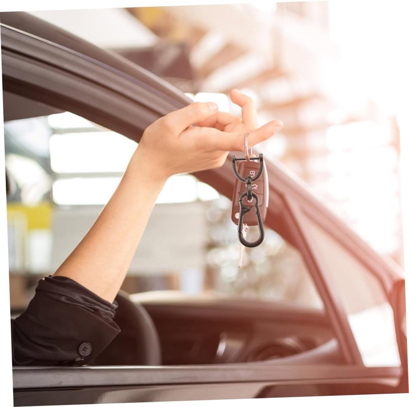 Metal Car Keychain Clip 2pcs with Carabiner Key Ring for Men and Women Waist Hanging Key Holder and Small Accessories - Image 5