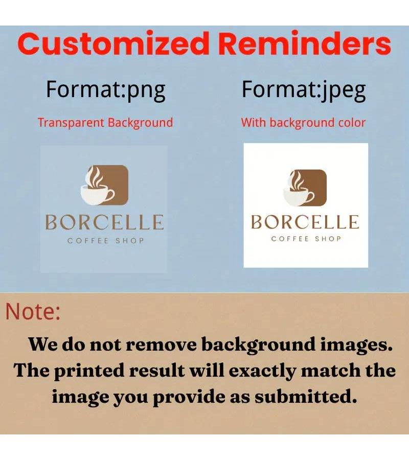 ملصق فينيل مخصص مستطيل كبير الحجم 20 × 20 سم، تصميم أفقي بشعار الشركة، ملصقات زجاجية لواجهات المحلات التجارية للعلامات التجارية التجارية - Image 4