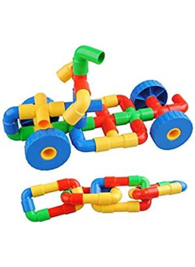 Educational Plastic Building Tubes Blocks - 450 Pieces - skills Development  intelligence and Montessori toys by Play2Learn 