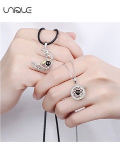 Unique 2 Pcs Magnetic Couple Necklace for Him and Her, Matching Couple Necklaces, Couple Heart Pendant, Matching Couple Necklaces for Him and Her, Matching Heart Necklace for Couples or Best Friends  - Image 2