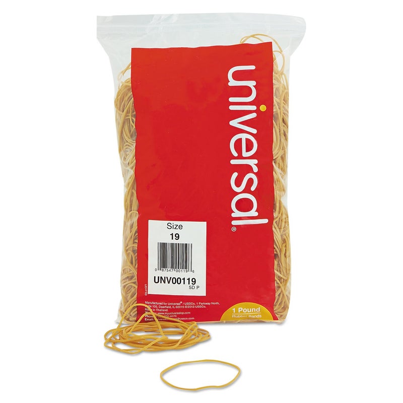 Universal 00119 Rubber Bands Size 19 312 x 116 1lb Pack