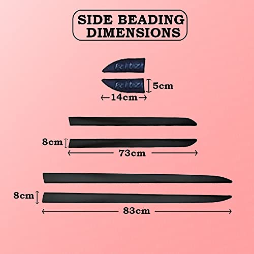 AUTOXYGEN Car Side Door Beading & Rain Wind Unbreakable Door Visor Combo Accessories For Ritz (Black, Set of 10 Pcs) - Image 4