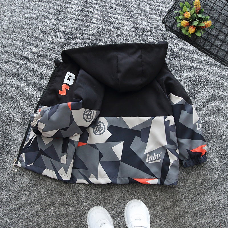 Handsome Boys' Camouflage Charge Clothes Children's 2025 Autumn Children's Casual Coat Baby Trendy Brand Children's Clothing - Image 2