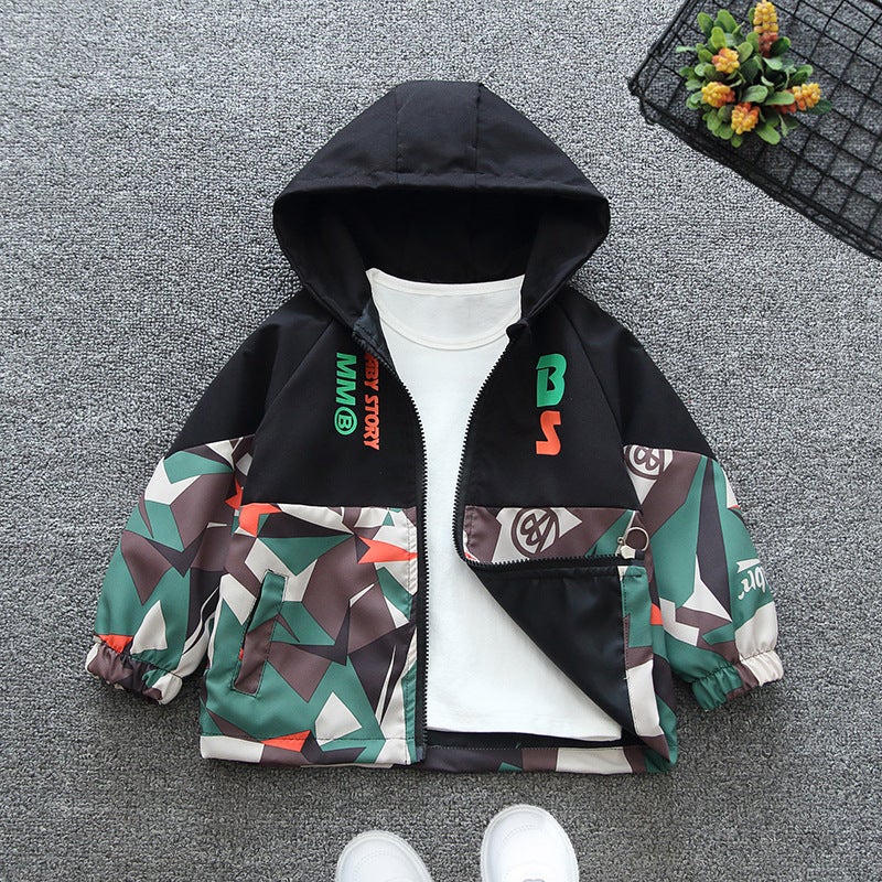 Handsome Boys' Camouflage Charge Clothes Children's 2025 Autumn Children's Casual Coat Baby Trendy Brand Children's Clothing - Image 5