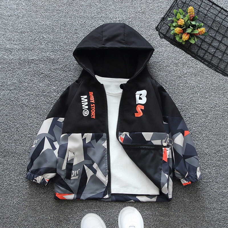 Handsome Boys' Camouflage Charge Clothes Children's 2025 Autumn Children's Casual Coat Baby Trendy Brand Children's Clothing - Image 4