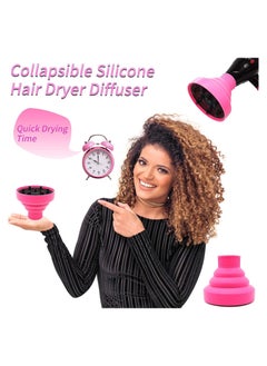 KASTWAVE Collapsible Silicone Hair Dryer Diffuser, Folding Hair Dryer Attachment for Dryer Nozzle 1.57 to 1.97’’, Professional Blow Dryer Diffuser for Straight or Curly Hair  - Image 2