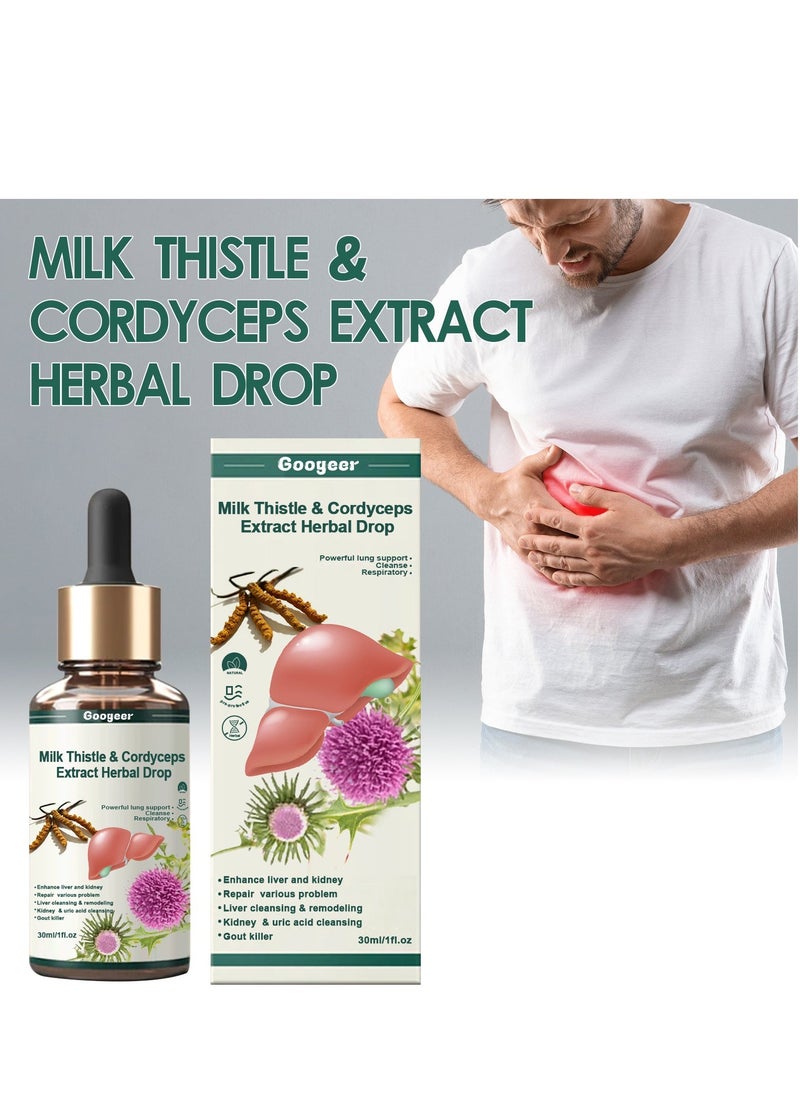 Googeer Milk Thistle  Cordyceps Extract Herbal Drop 30ml  - Image 2
