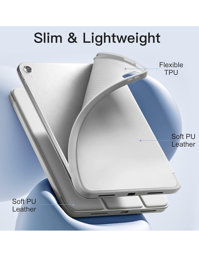 DUSALA Compatible with iPad 10th Generation Case 10.9 Inch 2022, Slim Trifold Stand Protective Cover with Pencil Holder, Soft TPU Back, Auto Sleep/Wake Function, Lightweight, Durable, and Easy to Carry - Image 3