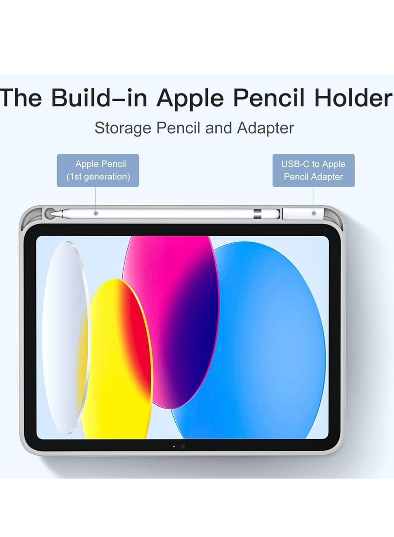DUSALA Compatible with iPad 10th Generation Case 10.9 Inch 2022, Slim Trifold Stand Protective Cover with Pencil Holder, Soft TPU Back, Auto Sleep/Wake Function, Lightweight, Durable, and Easy to Carry - Image 2