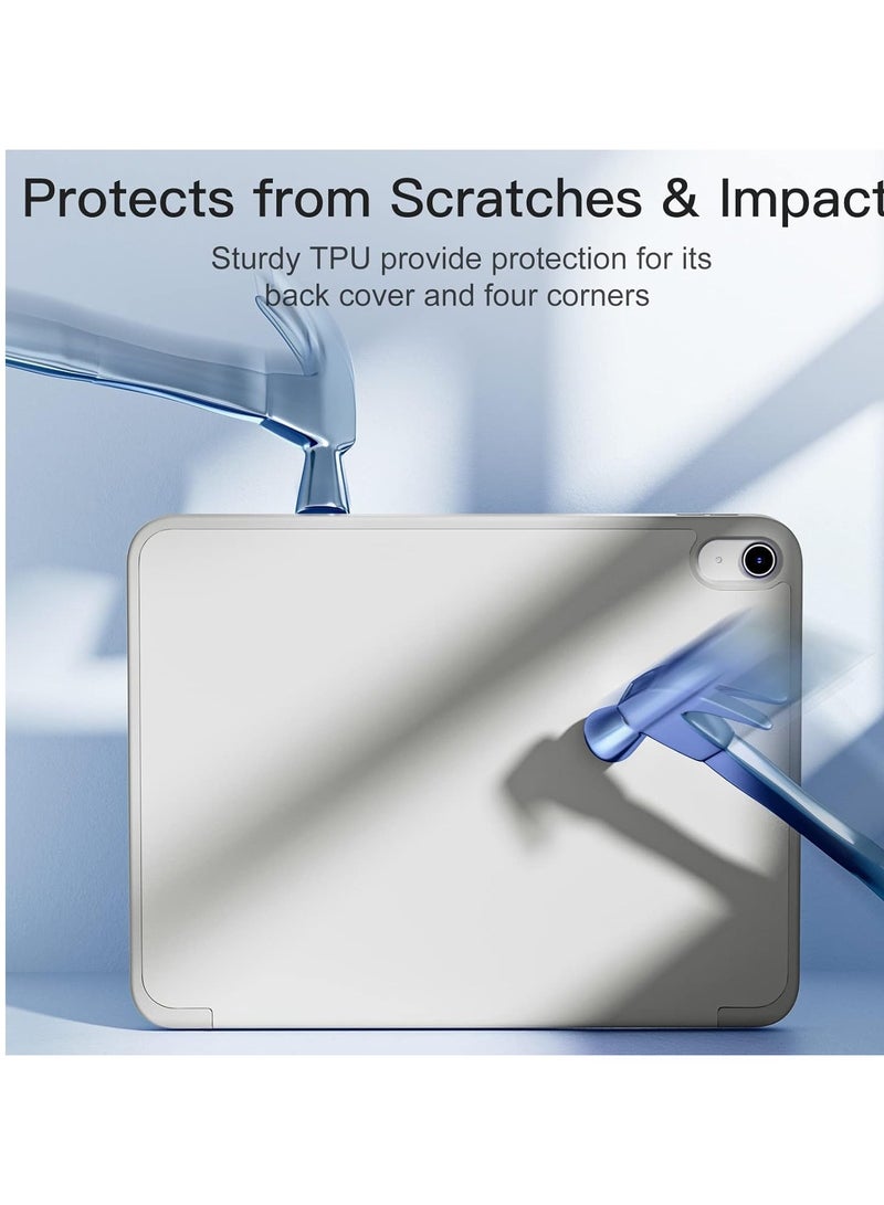 DUSALA Compatible with iPad 10th Generation Case 10.9 Inch 2022, Slim Trifold Stand Protective Cover with Pencil Holder, Soft TPU Back, Auto Sleep/Wake Function, Lightweight, Durable, and Easy to Carry - Image 4