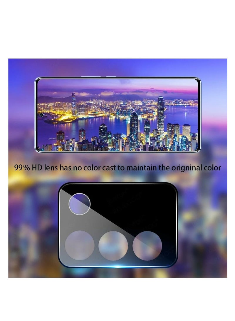VIVO V27e / VIVO S16e Camera Protector Tempered Glass Screen Protector HD [Full Coverage][Anti-Scratch] Drop Protection Ultra Clear/Thin Lens Protector Case - Black  - Image 4