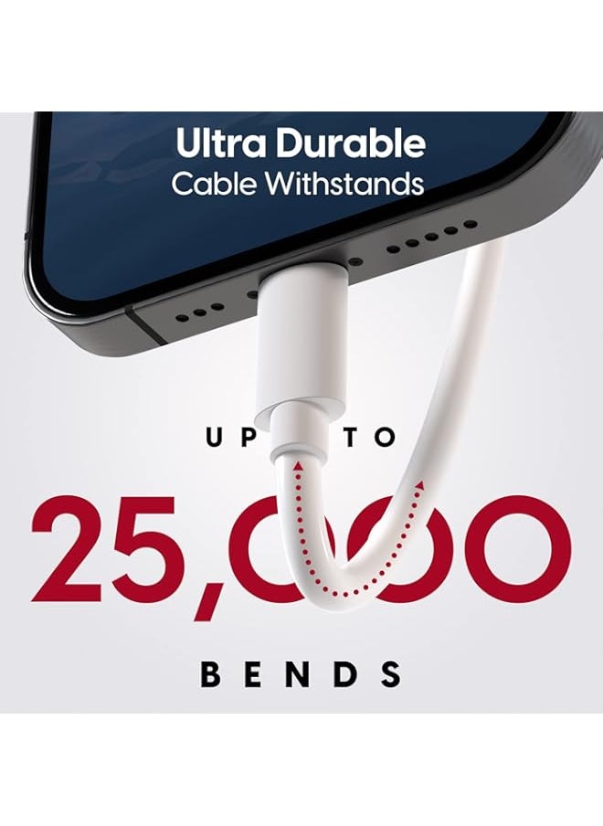 Generic - TalkWorks TALK WORKS Fast-Charge Lightning Cable-MFi-Certified for Apple iPhone 14, 14 Pro, 14 Plus, 13, 13 Pro, 12, 11 Pro/Max/Mini/Plus, XR, XS/Max, AirPods - 10ft Long, Heavy-Duty Cord, White - Image 1