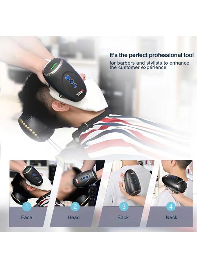 WMARK Barber Massager/Cordless Handheld Massager, Charge Neck/Legs/Hand/Face Massager, 2 Massage Nodes 2600AMH, Black - Image 4