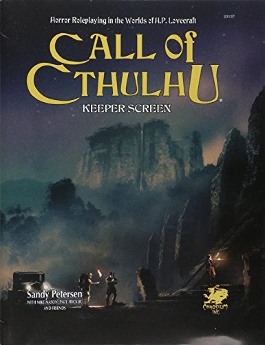 Call Of Cthulhu Keeper Screen Horror Roleplaying In The Worlds Of Hp Lovecraft 