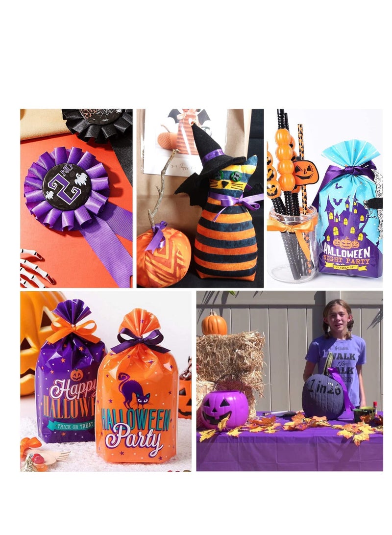 MARKQ شريط ساتان بنفسجي 12 مم × 25 ياردة من قماش البوليستر لتغليف الهدايا، هدايا الحفلات، زينة الزفاف، صنع الأشرطة، باقات، مشاريع الخياطة واللوازم الحرفية - Image 4