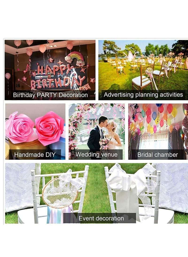 MARKQ شريط ساتان بنفسجي 12 مم × 25 ياردة من قماش البوليستر لتغليف الهدايا، هدايا الحفلات، زينة الزفاف، صنع الأشرطة، باقات، مشاريع الخياطة واللوازم الحرفية - Image 5