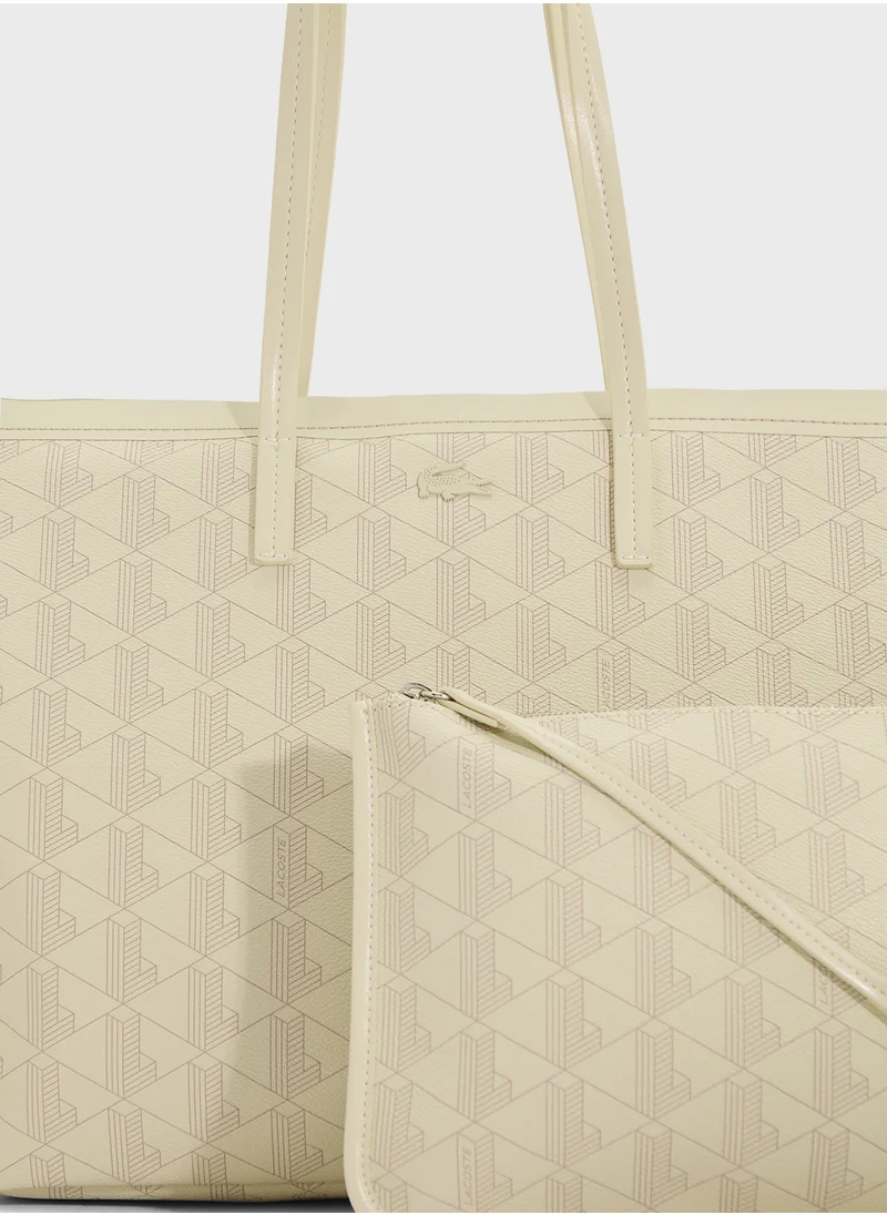 لاكوست Monogram Top Handle Zip Over Tote