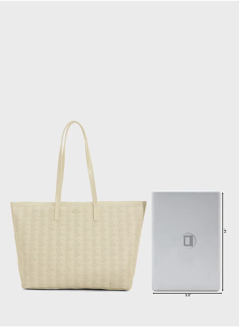 لاكوست Monogram Top Handle Zip Over Tote