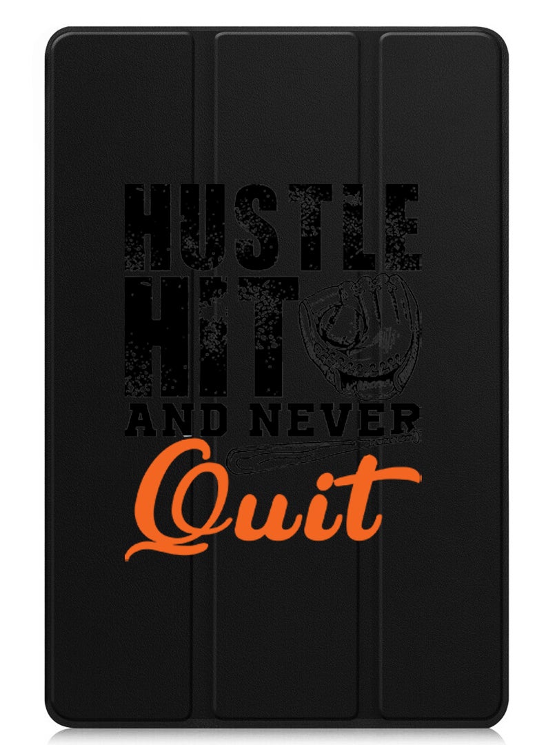 Theodor Protective Flip Case For Huawei MatePad 11.5 S (2024) With Trifold Stand Auto Wake Sleep Shockproof Cover Hustle hit and never quit black - Image 1